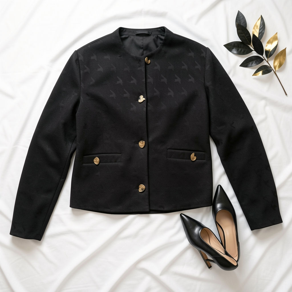 کت ژاکارد مشکی